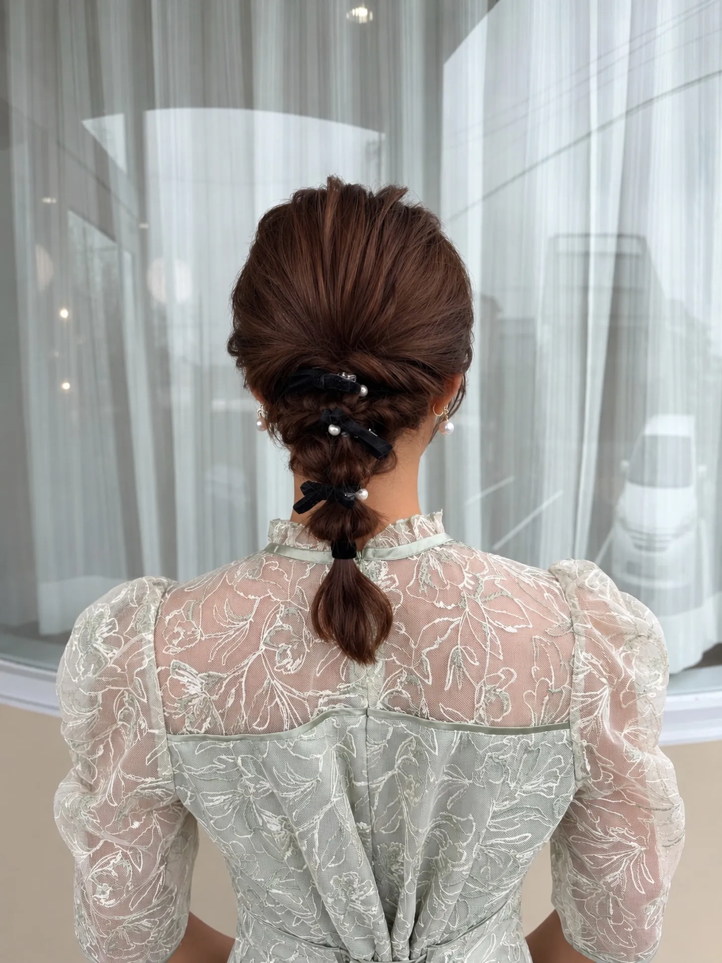 結婚式のお呼ばれヘア🌼
